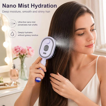 Nano Mist Detangling Electric Spray Hair Brush