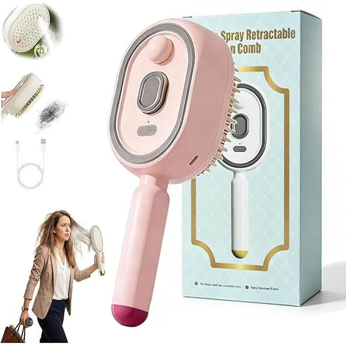Nano Mist Detangling Electric Spray Hair Brush