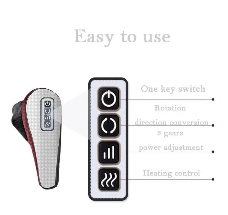 Heat & Adjustable Speed Electric Massage Pillow